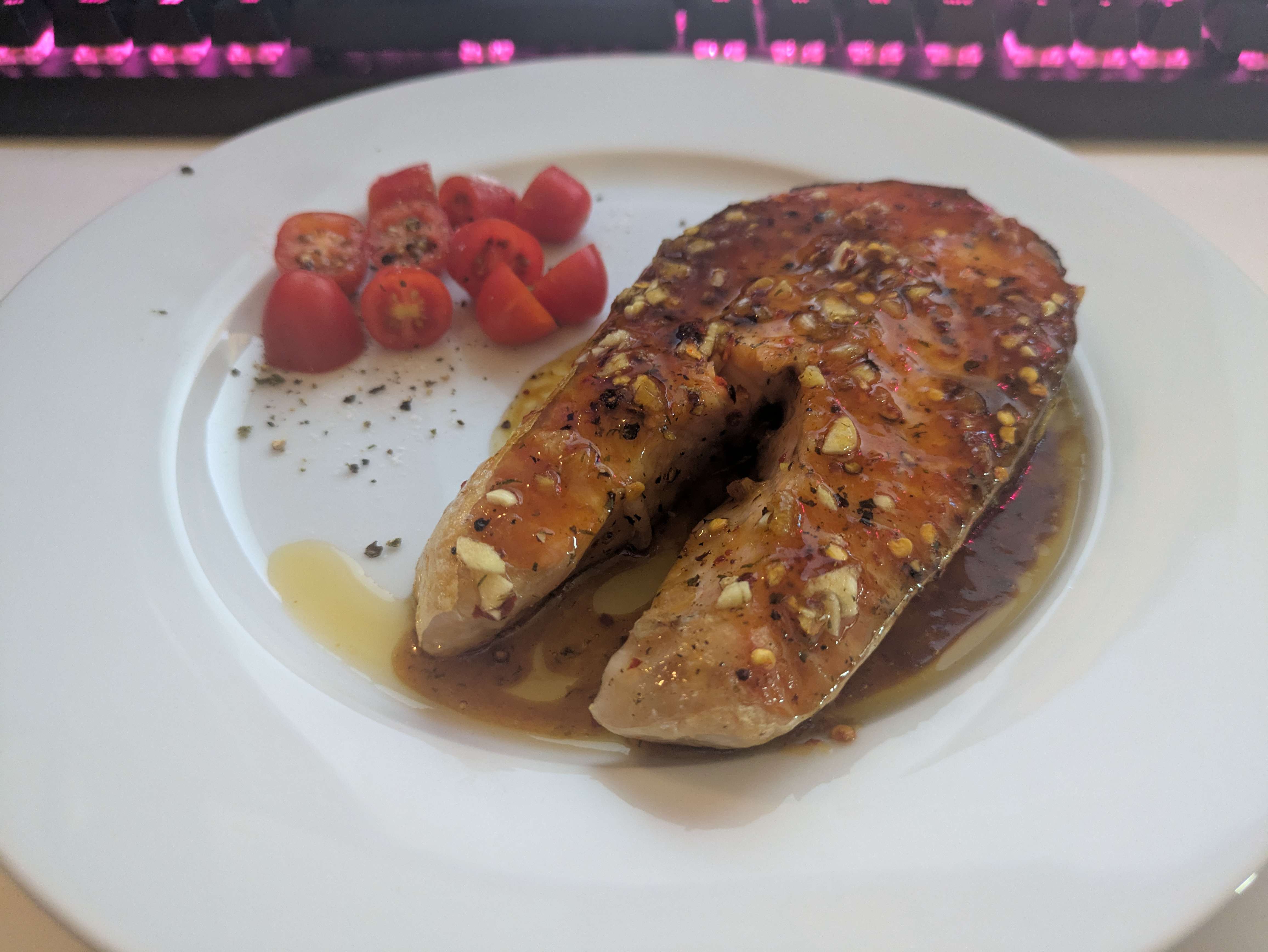 Honey-glazed Salmon Steak